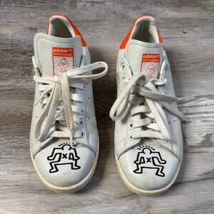 Adidas Stan Smith Keith Haring White Orange Sneakers 6